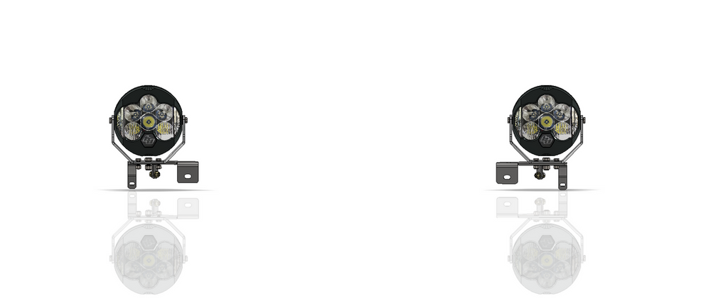 Headlight Bracket Kit for Baja Designs LP6 for Jeep JK Motobilt