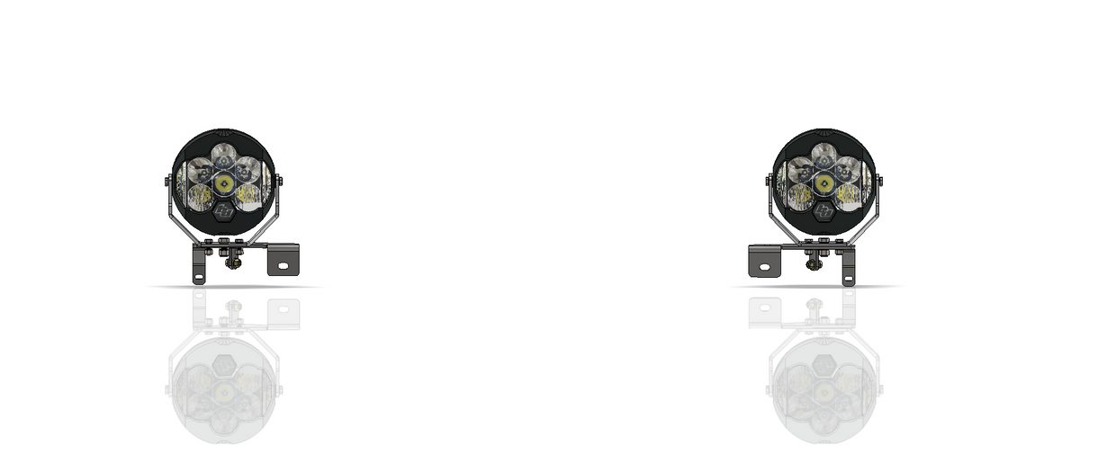 Headlight Bracket Kit for Baja Designs LP6 for Jeep JK Motobilt