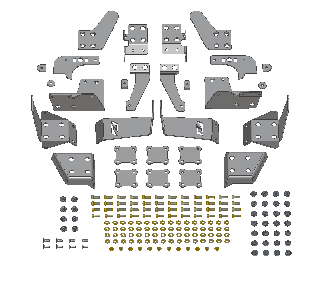 Roll Cage Bracket Kit for Jeep JKU Motobilt