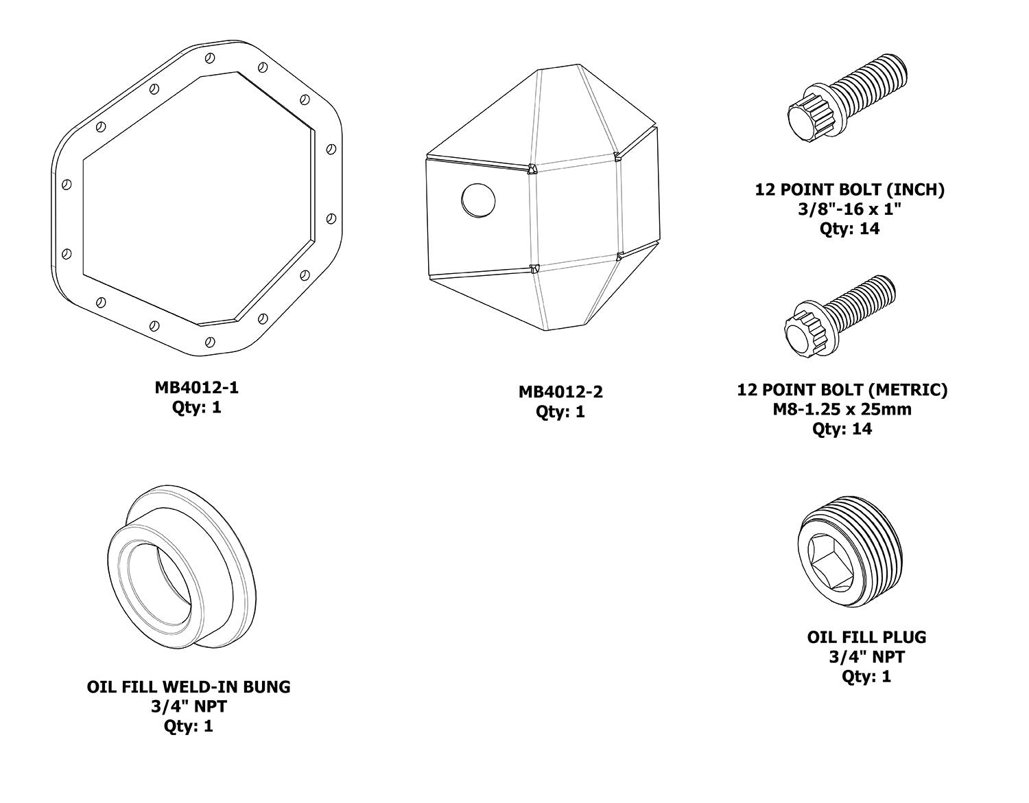 DIY 14 Bolt DIFF Cover Motobilt