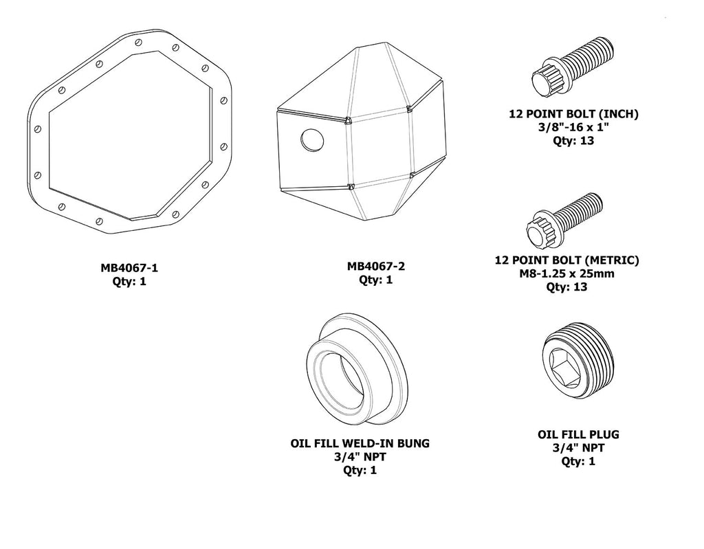 DIY 13 Bolt DIFF Cover Motobilt