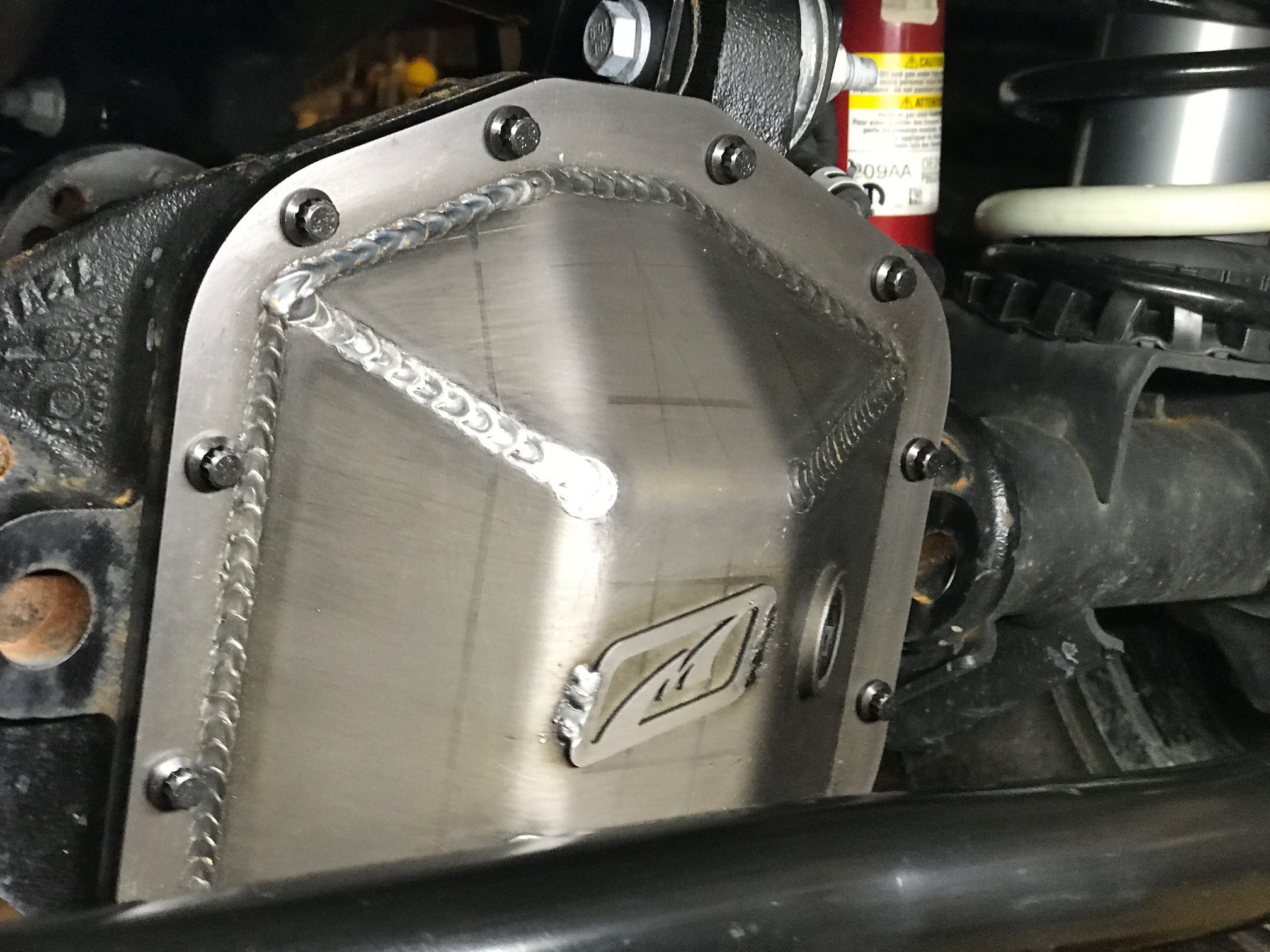 Jeep JL Differential Cover Front 2018 Wrangler JL Rubicon Dana 44 Bare Steel Motobilt