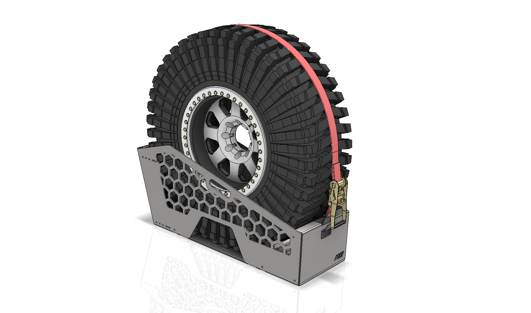 Universal Bed Mounted Tire Carrier Motobilt