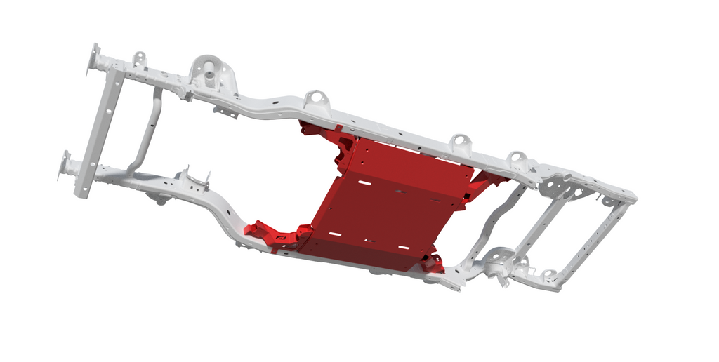 4 Link Suspension Bracket Kit With Skid Plate For 07-11 Jeep JKU Bare Steel Motobilt