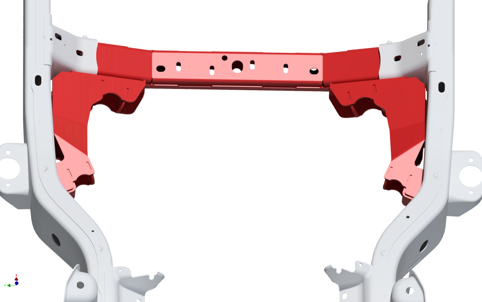 4 Link Front Suspension Brackets With Transmission Crossmember For 07-11 Jeep JKU Bare Steel Motobilt