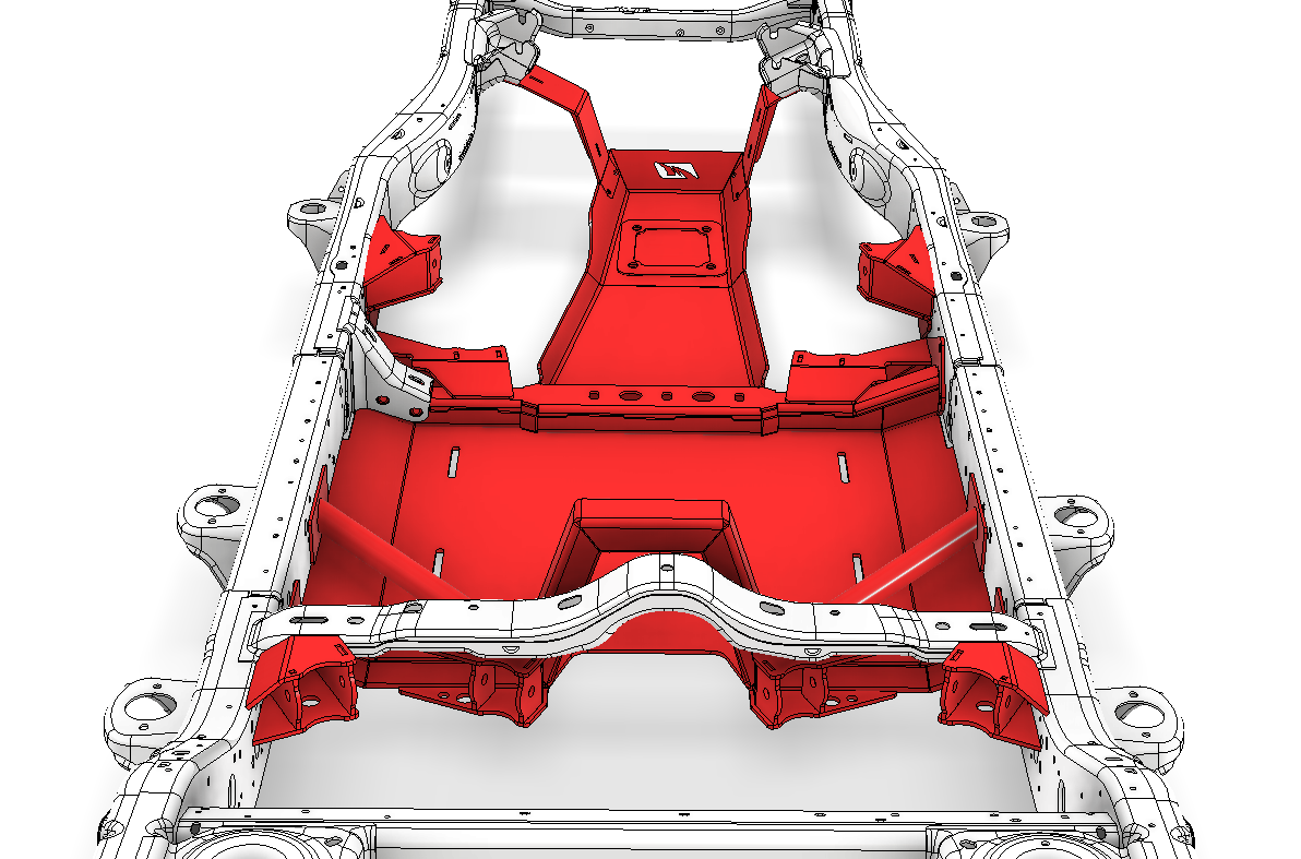 4 Link Suspension Bracket and Skid Kit for 2018-Present Jeep JLU Motobilt
