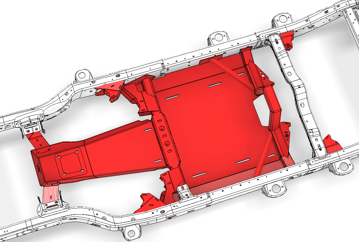 4 Link Suspension Bracket and Skid Kit for 2018-Present Jeep JLU Motobilt