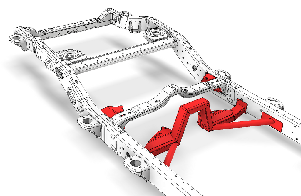 Rear 4 Link Suspension Bracket Kit for 2018-Present Jeep JLU Motobilt