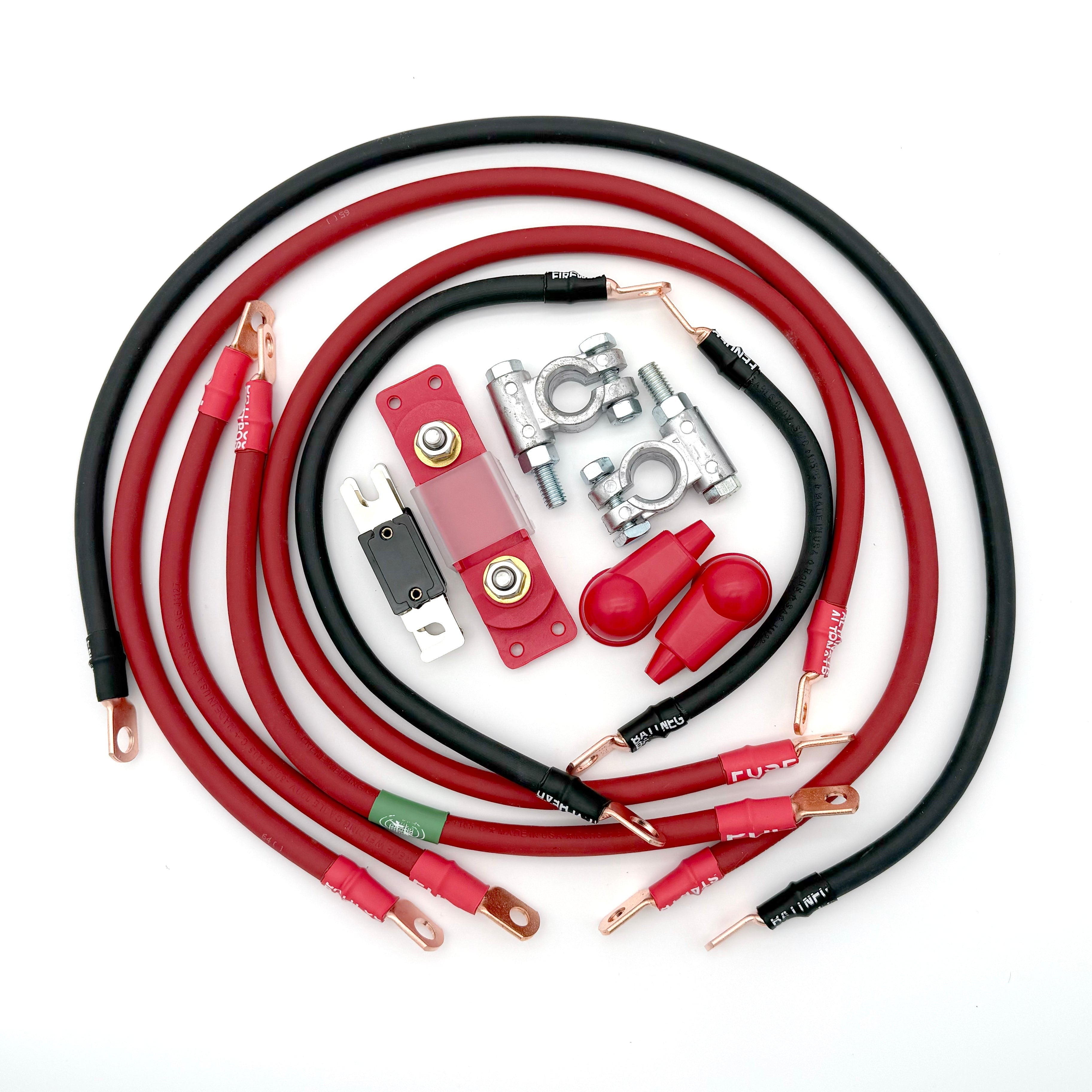 1987-1990 Jeep Comanche MJ Battery Cable Kit 4 Gauge Battery Cable Big7Kits