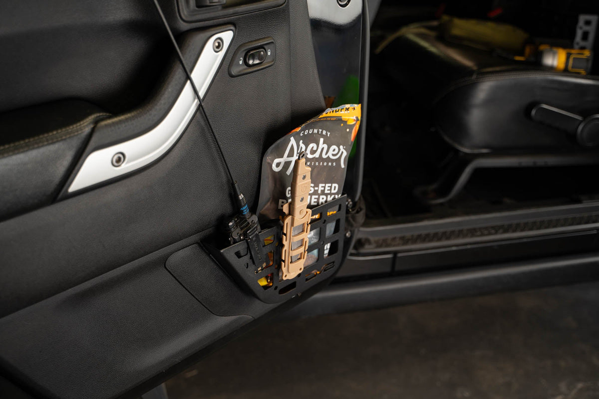 2011 2018 Jeep Wrangler JK 2 Door Slim Front Door ONLY Molle Pockets DV8 Offroad