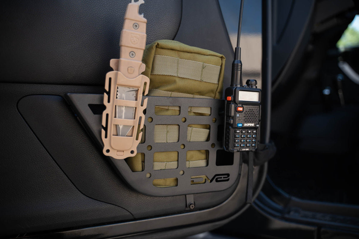 2011 2018 Jeep Wrangler JK 2 Door Slim Front Door ONLY Molle Pockets DV8 Offroad