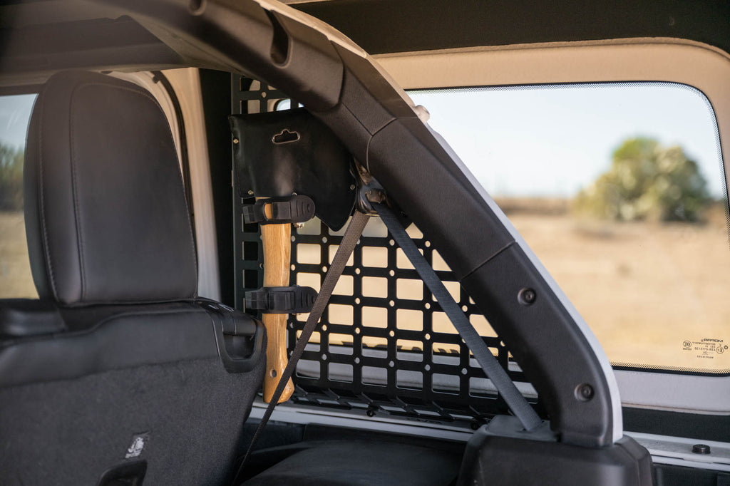 2018 2025 Jeep Wrangler 4 Door Rear Window Pocketed Molle Panels DV8 Offroad