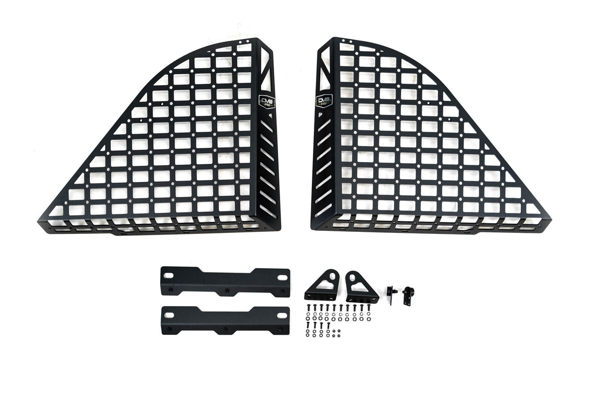 2018 2025 Jeep Wrangler 4 Door Rear Window Pocketed Molle Panels DV8 Offroad