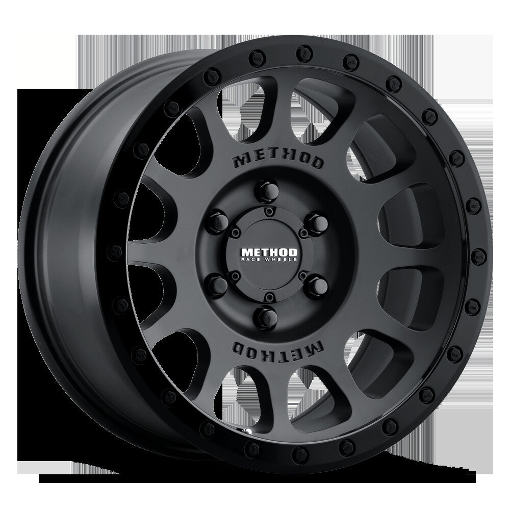 MR305 NV, 20x9, +18mm Offset, Matte Black Gloss Black Lip, Method Race Wheels