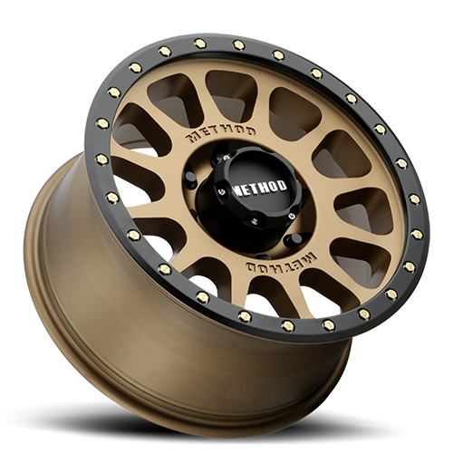 Aluminum Wheels 16x8 NV MR305 Bolt Pattern 6 On 139.7 Offset 0 Lip Size 1.57 Method Bronze BRZ Black Street Loc Method