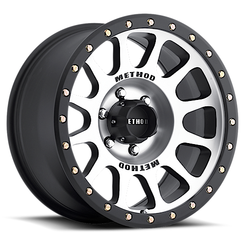 Aluminum Wheels 18x9 NV MR305 Black BM Machined Face-Black Street Loc Method