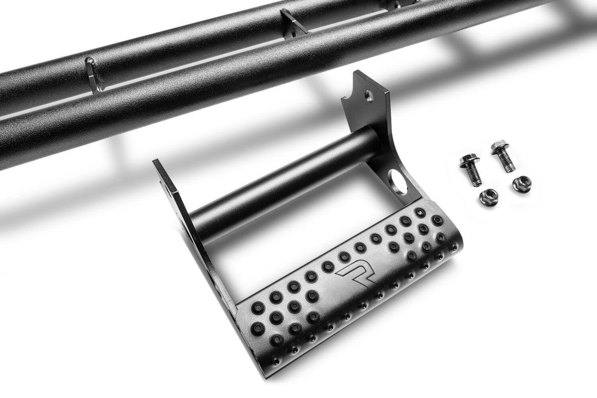 RKR Step System Cab Length (2 Step Mounts/2 Steps per Side) 1.75 Inch Rails 2022 -2026 Nissan Frontier Crew Cab Textured Black NFab
