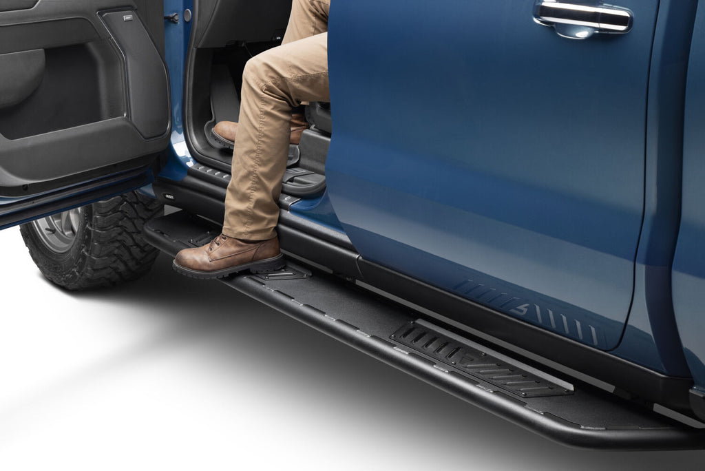Roan Running Board Cab Length (2 Steps per Side) 2019 (New Body Style)-2015-2020 Chevrolet Tahoe|2015-2020 GMC Yukon Textured Black NFab