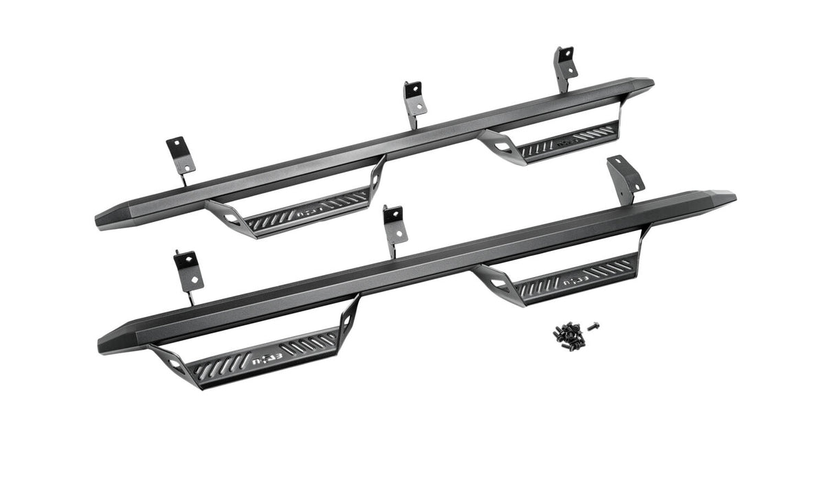 Predator Pro Full Length (2 Steps per Side) 2021-2025 Ford Bronco 4-Dr Textured Black NFab