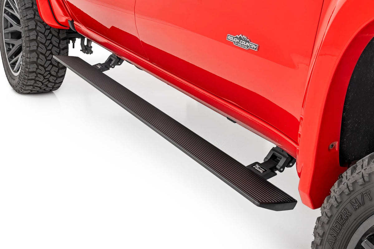 Power Running Boards Dual Electric Motor Crew Cab Silverado/Sierra 1500/2500HD/3500HD (07-14) Rough Country