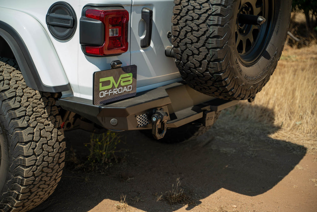 2018 2025 Jeep Wrangler JL JLU Mto Series Rear Bumper W/ Optional Tire Carrier DV8 Offroad