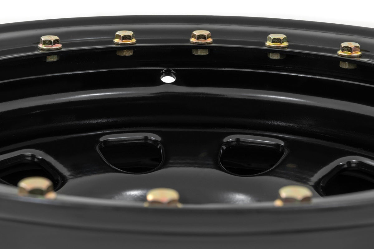 Steel Simulated Bead Lock Wheel Black Rough Country