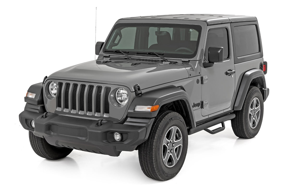 Nerf Steps Full Length 2 Door Jeep Wrangler JL 4WD (2018-2026) Rough Country