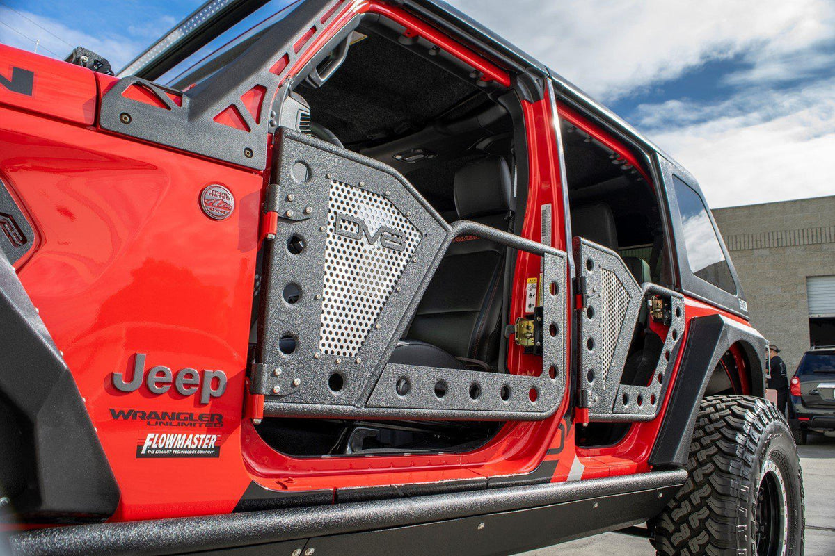 2018 2025 Jeep Wrangler JL JLU Gladiator JT Front Rock Doors DV8 Offroad
