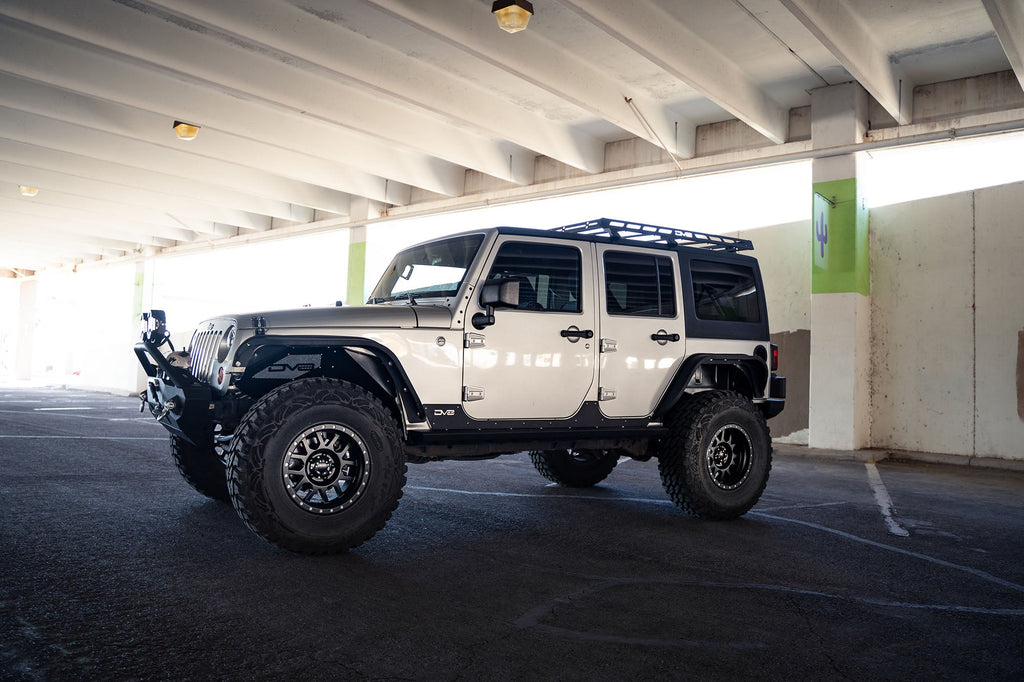 2007 2018 Jeep Wrangler JKU 4 Door Short Roof Rack DV8 Offroad