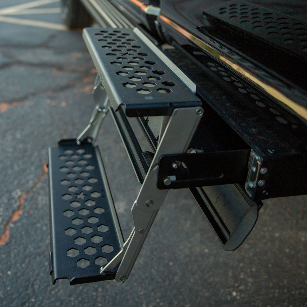 R-STEP 16 Inch WIDE STEP FOR 2017-2022 Ford Super Duty Bed Step Attachment Brackets Drivers Side Front Of Rear Tire Rock Slide Engineering