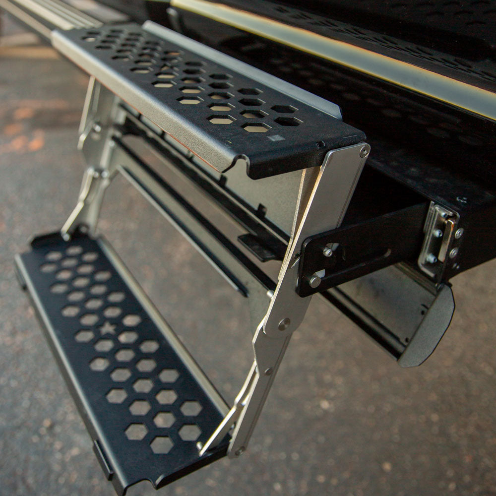 R-STEP 16 Inch WIDE STEP FOR 2017-2022 Ford Super Duty Bed Step Attachment Brackets Passenger Side Front Of Rear Tire Rock Slide Engineering