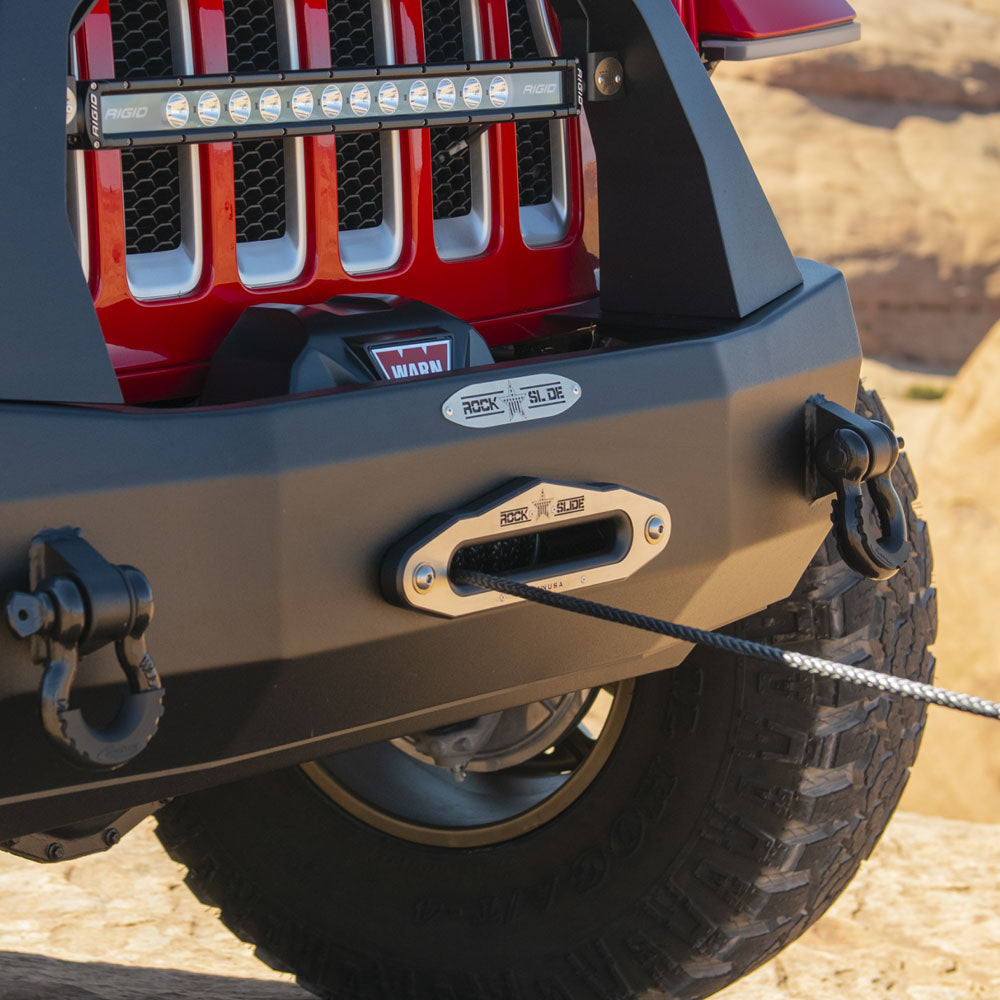 Aluminum Fairlead For RSE Front Bumpers With Synthetic Winch Lines Rock Slide Engineering