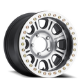 Aluminum Wheels 15x8 Monster Beadlock RT232 Machined Face Black -32 Offset 5 on 114.3 Bolt Pattern 83.82 Bore Raceline