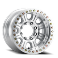 Aluminum Wheels 17x9.5 Monster Beadlock RT233 Machined Silver -19 Offset 6 on 139.7 Bolt Pattern 107.95 Bore Raceline