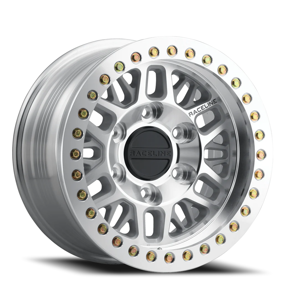 Aluminum Wheels 17x9 Ryno Cast Beadlock RT951M Machined Silver Machined Beadlock Ring -12 Offset 5 on 127 Bolt Pattern 83.82 Bore Raceline