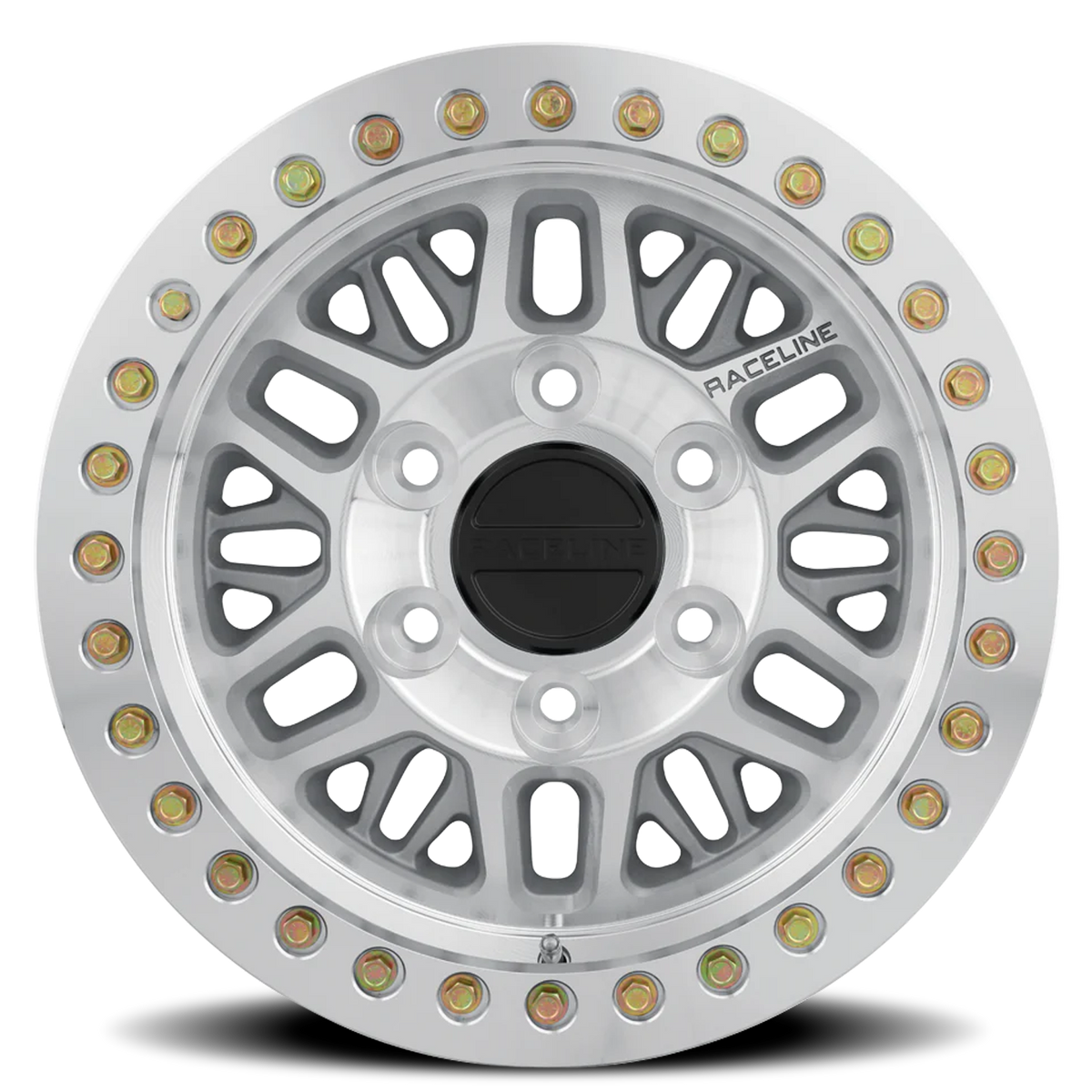 Aluminum Wheels 17x9 Ryno Cast Beadlock RT951M Machined Silver Machined Beadlock Ring -38 Offset 5 on 127 Bolt Pattern 83.82 Bore Raceline
