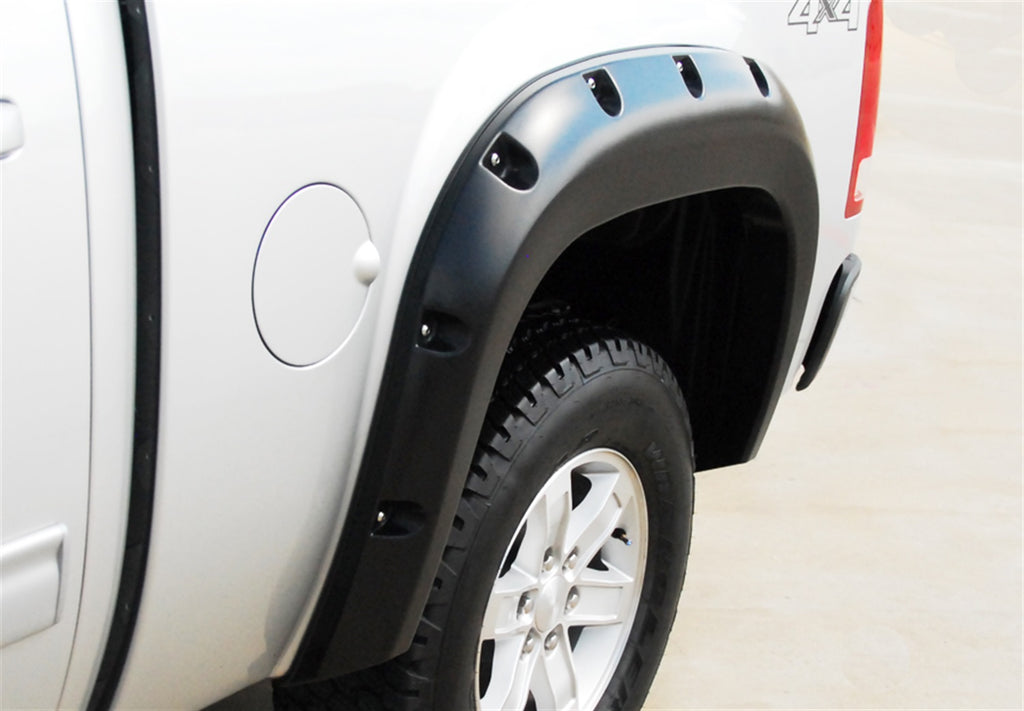 Rivet Style Fender Flare Set Rear, Textured, 2-Piece Set 2007-2013 Sierra 1500 Fleetside Lund