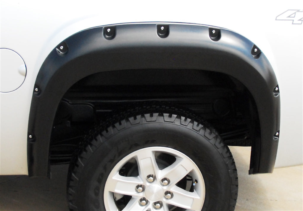Rivet Style Fender Flare Set Rear, Textured, 2-Piece Set 2007-2013 Sierra 1500 Fleetside Lund