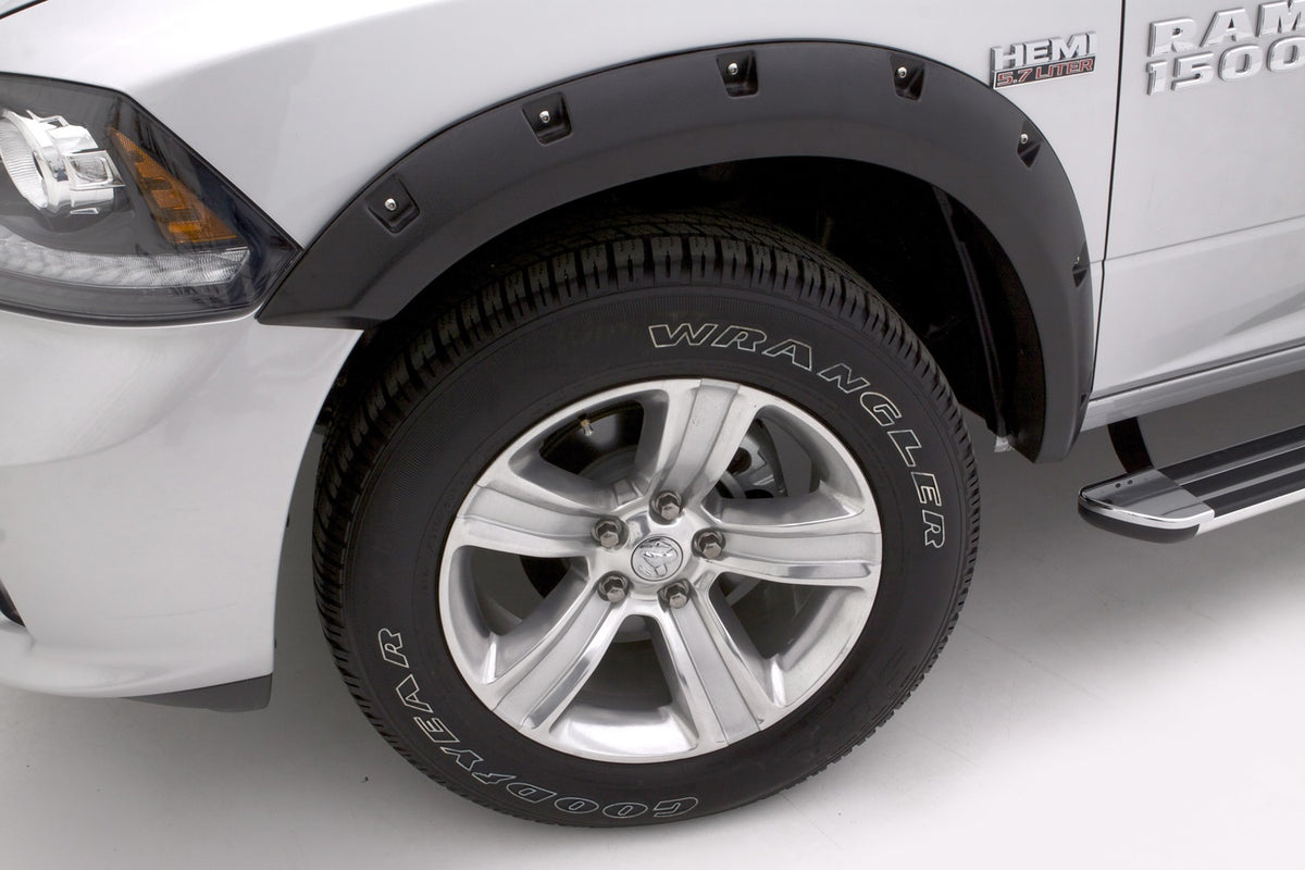 Rivet Style Fender Flare Set Front and Rear, Textured, 4-Piece Set 1994-2001 Dodge Ram 1500/2500/3500 Fleetside Lund