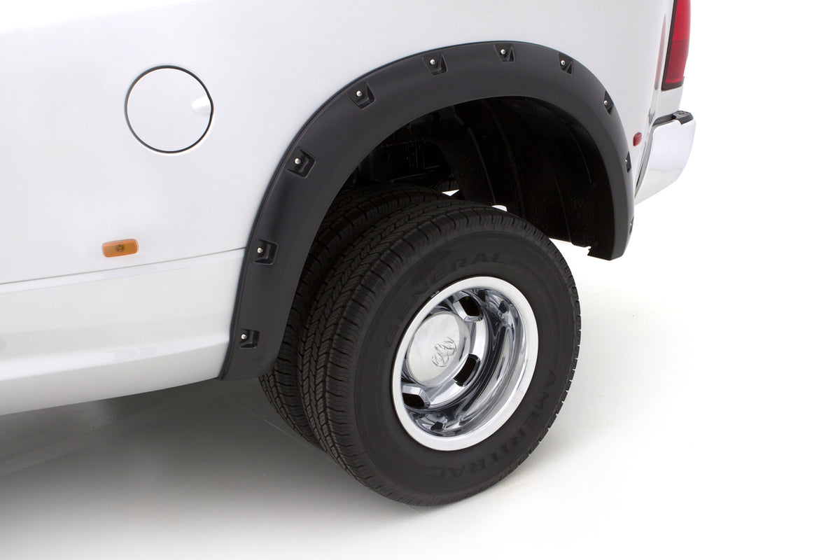 Rivet Style Fender Flare Set Rear, Smooth, 2-Piece Set 2010-2024 Ram 2500/3500 Fleetside Lund