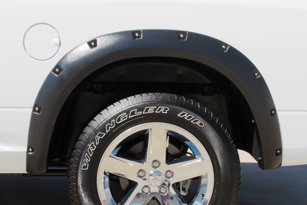 Rivet Style Fender Flare Set Rear, Textured, 2-Piece Set 2010-2024 Ram 2500/3500 Fleetside Lund