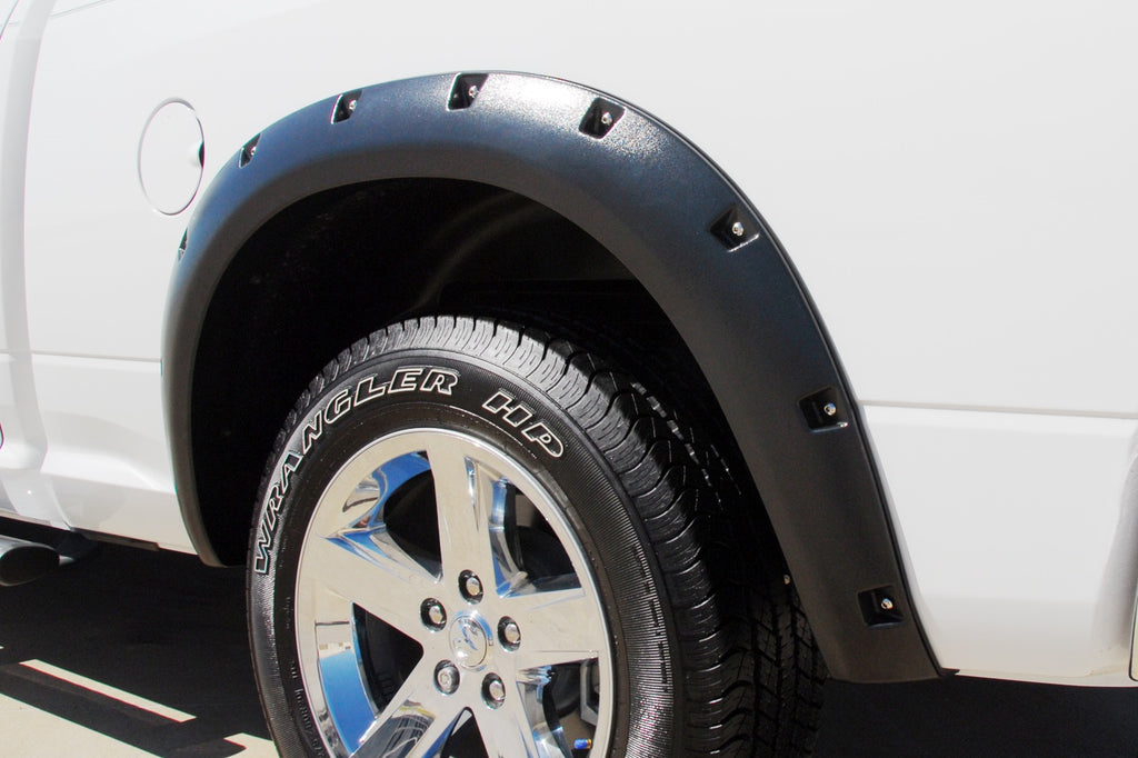 Rivet Style Fender Flare Set Rear, Textured, 2-Piece Set 2010-2024 Ram 2500/3500 Fleetside Lund