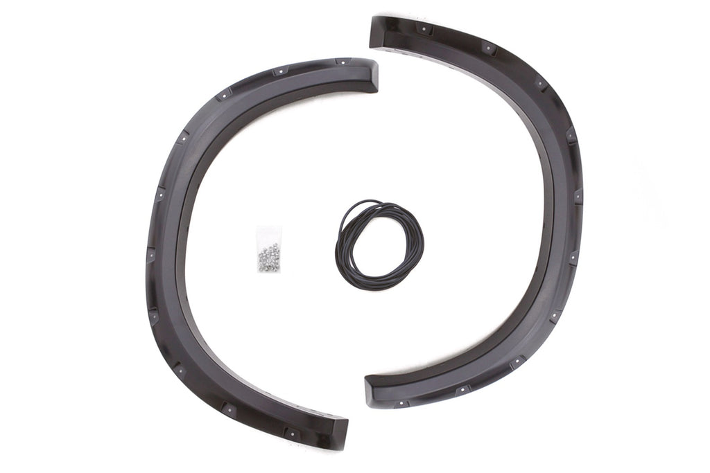 Rivet Style Fender Flare Set Rear, Textured, 2-Piece Set 2010-2024 Ram 2500/3500 Fleetside Lund