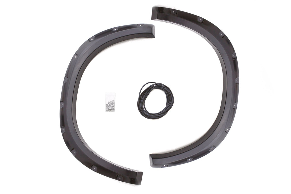 Rivet Style Fender Flare Set Rear, Textured, 2-Piece Set 2010-2024 Ram 2500/3500 Fleetside Lund