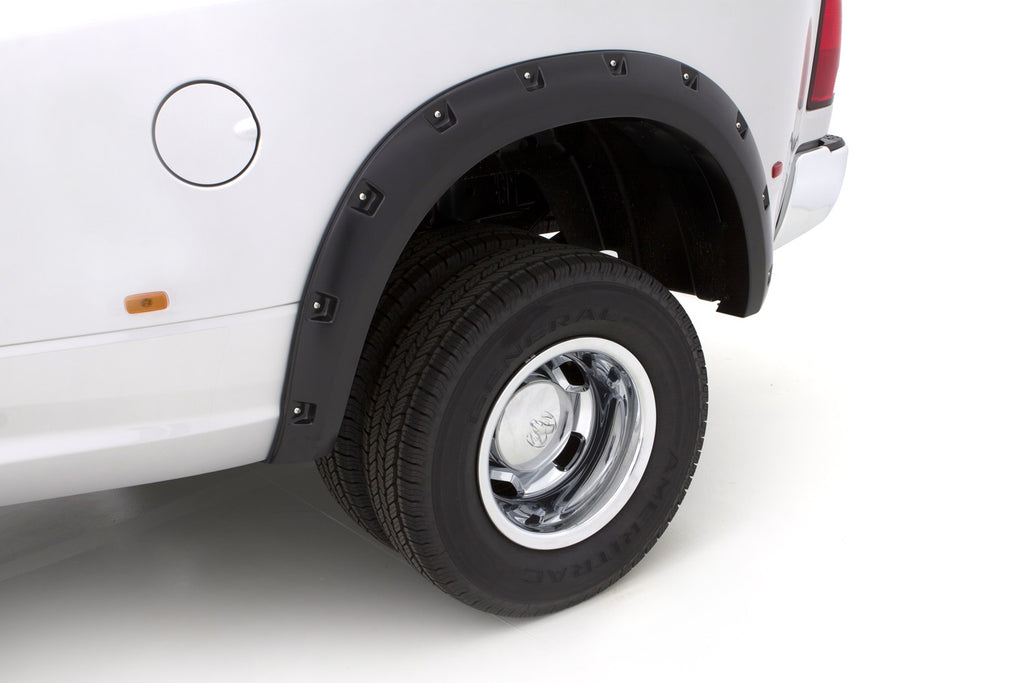 Rivet Style Fender Flare Set Rear, Textured, 2-Piece Set 2010-2024 Ram 2500/3500 Fleetside Lund