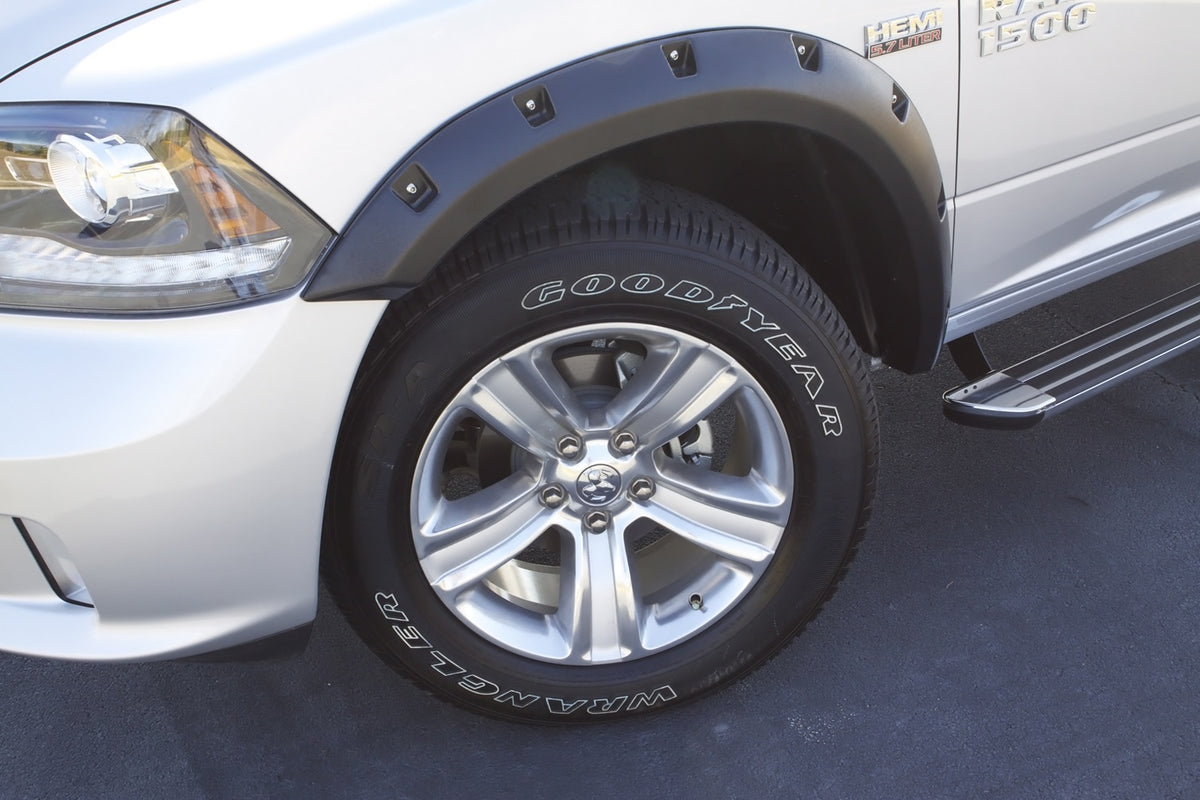 Rivet Style Fender Flare Set Front and Rear, Textured, 4-Piece Set 2010-2018 Ram 2500/3500 Fleetside Lund