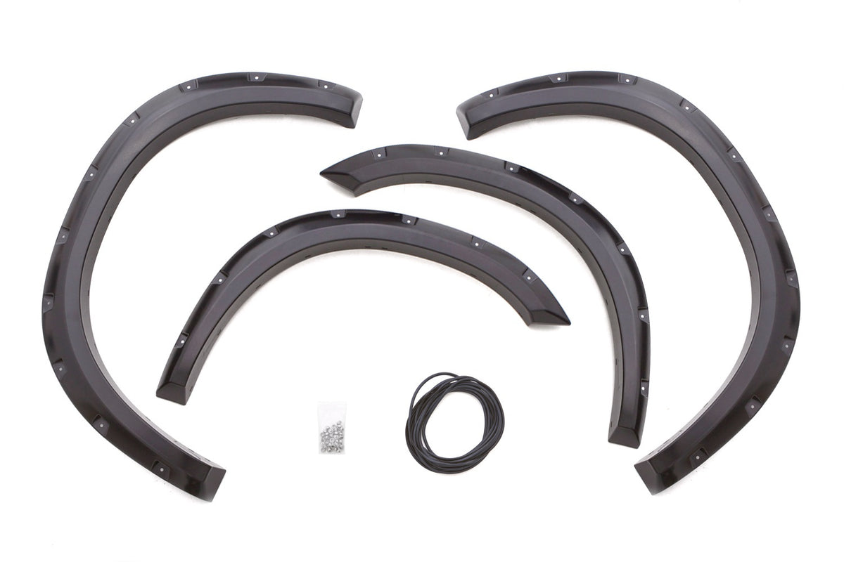 Rivet Style Fender Flare Set Front and Rear, Textured, 4-Piece Set 2010-2018 Ram 2500/3500 Fleetside Lund