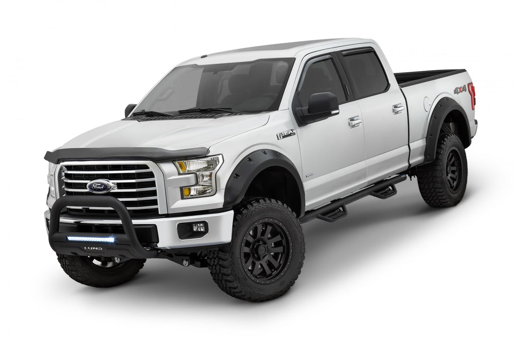 Rivet Style Fender Flare Set Front and Rear, Smooth, 4-Piece Set 2004-2008 Ford F-150 Fleetside Lund