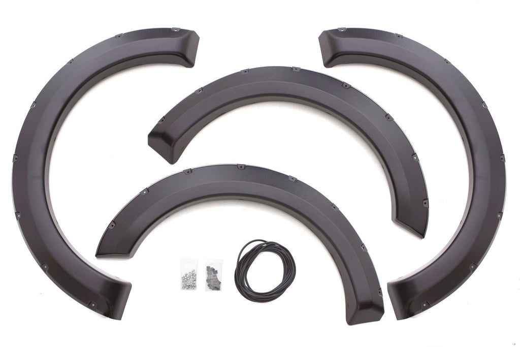 Rivet Style Fender Flare Set Front and Rear, Textured, 4-Piece Set 1999-2007 Ford F-250/F-350 Super Duty Fleetside Lund
