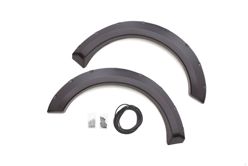 Rivet Style Fender Flare Set Front, Textured, 2-Piece Set 2011-2016 Ford F-250 Super Duty/F-350 Super Duty Fleetside Lund